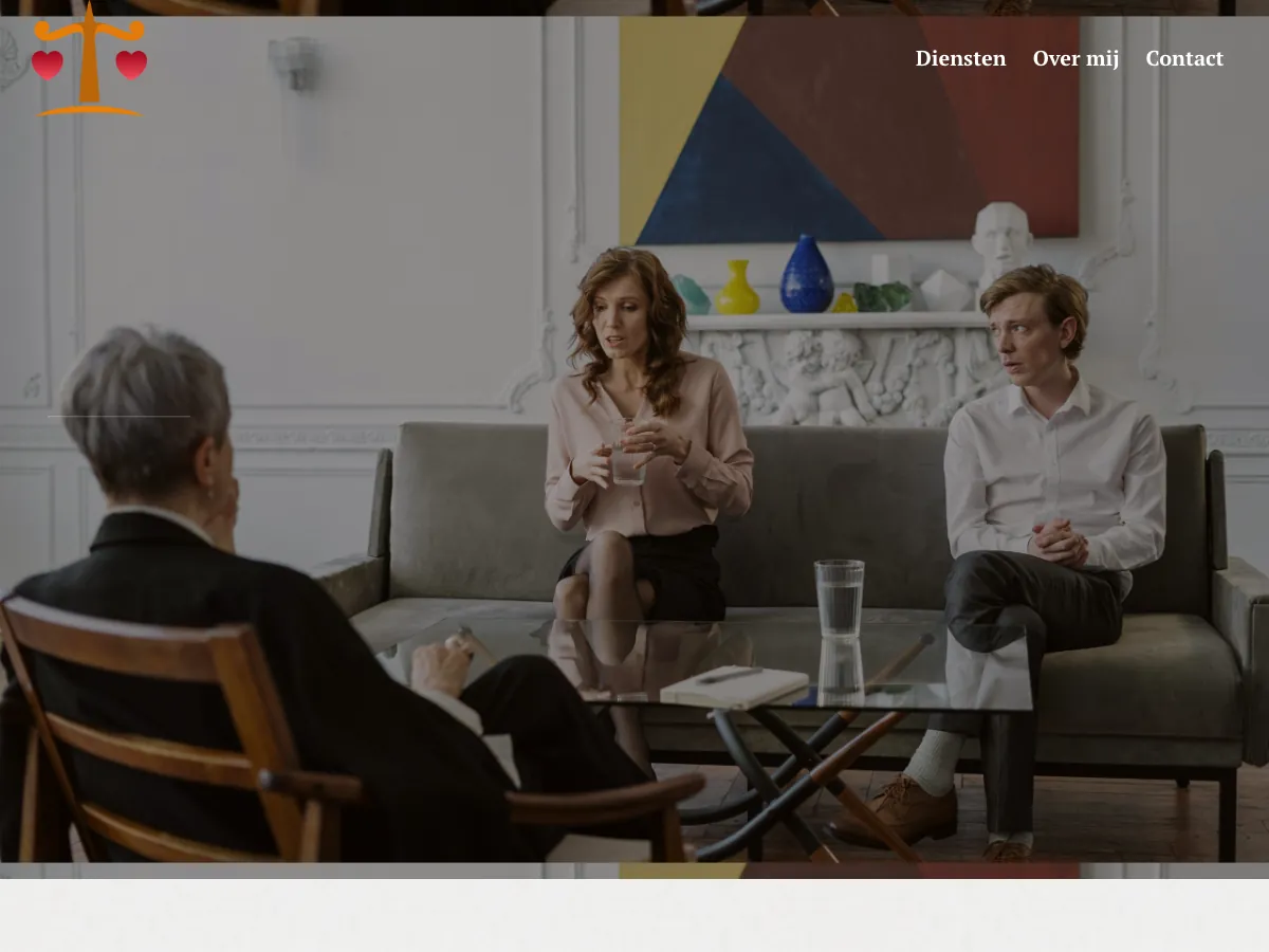Screenshot van ttrmediation.nl — website en onderhoud door DB ICT